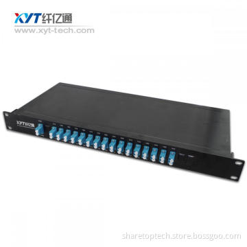 wholesale 2pieces new product dwdm equipment 19in 1U rackmount C21-C60 40channel DWDM MUX DEMUX module single fiber